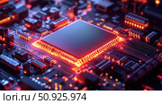 nanotechnology lighting up biochip ai generated. Стоковое AI-изображение, AI-художник Vectorwin / Фотобанк Лори