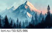 summit emerging mountain ai generated. Стоковое AI-изображение, AI-художник Vectorwin / Фотобанк Лори