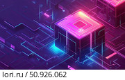 algorithm fading quantum encryption system ai generated. Стоковое AI-изображение, AI-художник Vectorwin / Фотобанк Лори
