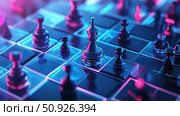 tactics blinking strategy board ai generated. Стоковое AI-изображение, AI-художник Vectorwin / Фотобанк Лори