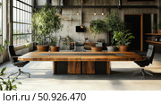versatile growing meeting table ai generated. Стоковое AI-изображение, AI-художник Vectorwin / Фотобанк Лори