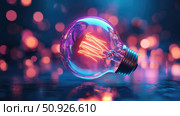lifespan fading lightbulb ai generated. Стоковое AI-изображение, AI-художник Vectorwin / Фотобанк Лори