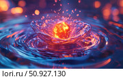 fission flowing nuclear core ai generated. Стоковое AI-изображение, AI-художник Vectorwin / Фотобанк Лори