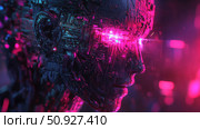 upgrade glitching cybernetic implant ai generated. Стоковое AI-изображение, AI-художник Vectorwin / Фотобанк Лори