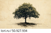 canopy elevating tree ai generated. Стоковое AI-изображение, AI-художник Vectorwin / Фотобанк Лори