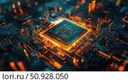 silicon emerging AI chip ai generated. Стоковое AI-изображение, AI-художник Vectorwin / Фотобанк Лори