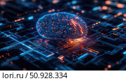 neuralnetwork lighting up machine learning model ai generated. Стоковое AI-изображение, AI-художник Vectorwin / Фотобанк Лори