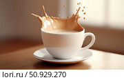 mocha coffee milk ai generated. Стоковое AI-изображение, AI-художник Vectorwin / Фотобанк Лори