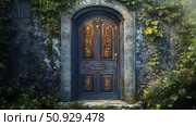 enchanted beautiful mystical door ai generated. Стоковое AI-изображение, AI-художник Vectorwin / Фотобанк Лори