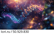 helix absorbing DNA strand ai generated. Стоковое AI-изображение, AI-художник Vectorwin / Фотобанк Лори