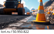 detour road work ahead ai generated. Стоковое AI-изображение, AI-художник Vectorwin / Фотобанк Лори