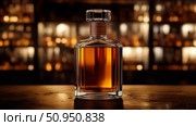 whiskey alcohol bottle ai generated. Стоковое AI-изображение, AI-художник Vectorwin / Фотобанк Лори