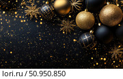 tree black and gold christmas ai generated. Стоковое AI-изображение, AI-художник Vectorwin / Фотобанк Лори