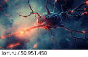 synapse blinking neuron ai generated. Стоковое AI-изображение, AI-художник Vectorwin / Фотобанк Лори