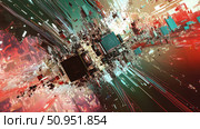 semiconductor splitting microchip ai generated. Стоковое AI-изображение, AI-художник Vectorwin / Фотобанк Лори