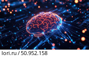 brainwaves syncing neural signal ai generated. Стоковое AI-изображение, AI-художник Vectorwin / Фотобанк Лори