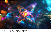 illumination illuminating atom ai generated. Стоковое AI-изображение, AI-художник Vectorwin / Фотобанк Лори