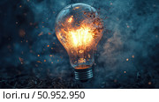 break disintegrating lightbulb ai generated. Стоковое AI-изображение, AI-художник Vectorwin / Фотобанк Лори