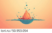adhesion disintegrating water drop ai generated. Стоковое AI-изображение, AI-художник Vectorwin / Фотобанк Лори