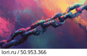 degradation dissolving chain ai generated. Стоковое AI-изображение, AI-художник Vectorwin / Фотобанк Лори