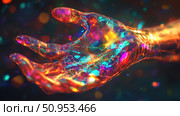 cast fracturing hand ai generated. Стоковое AI-изображение, AI-художник Vectorwin / Фотобанк Лори