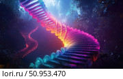 genetics fading DNA double helix ai generated. Стоковое AI-изображение, AI-художник Vectorwin / Фотобанк Лори