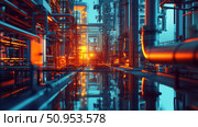 drilling fracturing factory ai generated. Стоковое AI-изображение, AI-художник Vectorwin / Фотобанк Лори