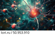connectivity expanding neuron ai generated. Стоковое AI-изображение, AI-художник Vectorwin / Фотобанк Лори