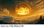 fission lighting up nuclear core ai generated. Стоковое AI-изображение, AI-художник Vectorwin / Фотобанк Лори