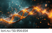genetics exploding DNA strand ai generated. Стоковое AI-изображение, AI-художник Vectorwin / Фотобанк Лори