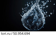cohesion disintegrating water drop ai generated. Стоковое AI-изображение, AI-художник Vectorwin / Фотобанк Лори