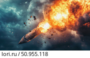 nasa collapsing rocket ai generated. Стоковое AI-изображение, AI-художник Vectorwin / Фотобанк Лори