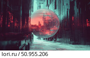 reflection glitch-transitioning mirror ai generated. Стоковое AI-изображение, AI-художник Vectorwin / Фотобанк Лори