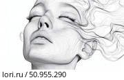 tranquility flowing face ai generated. Стоковое AI-изображение, AI-художник Vectorwin / Фотобанк Лори