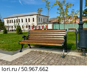 Russia Rostov Veliky A bench on a summer day. Стоковое фото, фотограф Соболева Наталия / Фотобанк Лори