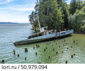 USS Plainview AGEN-1 ship wreck columbia. Стоковое фото, фотограф Mark Agnor / Фотобанк Лори