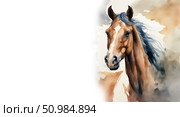 A beautiful horse, a symbol of the new year 2026. an illustration. artificial intelligence generator, AI, neural network image. background for the design. Стоковое AI-изображение, AI-художник Алёна Мостович / Фотобанк Лори