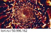 Vibrant orange red flames spiraling through shadowy tunnel, forming hypnotic vortex with intense visual dynamism, ideal for dramatic background or special effect design. Стоковое AI-видео, аниматор Данил Руденко / Фотобанк Лори