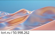 Flowing waves of silk fabric with soft pastel colors in a serene setting. Стоковое AI-видео, аниматор Сергей Толмачёв / Фотобанк Лори