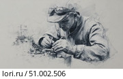 Watchmaker repairing watch movement with blurred background. Стоковое AI-видео, аниматор Юрий Поздников / Фотобанк Лори