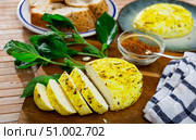 Fried cottage cheese with turmeric. Traditional Lithuanian dish. Стоковое фото, фотограф Яков Филимонов / Фотобанк Лори