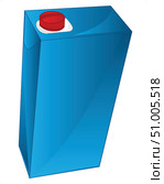 Square package of the blue color on white background is insulated. Стоковая иллюстрация, иллюстратор Шипицин Евгений Витальевич / Фотобанк Лори