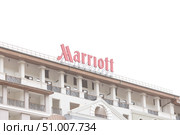 SOCHI, RUSSIA - May 03, 2024: Marriott Hotel in Krasnaya Polyana. Редакционное фото, фотограф Наталья Угрюмова / Фотобанк Лори