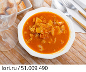 Traditional dish in the north of Spain is Callos a la Asturiana. Стоковое фото, фотограф Яков Филимонов / Фотобанк Лори