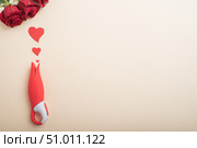 Roses hearts and a clitoral vibrator. Empty space for text. Стоковое фото, фотограф Михаил Решетников / Фотобанк Лори