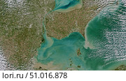 View from space of the metropolitan area around Detroit, Michigan and Windsor, Ontario, Canada (2023 год). Стоковое фото, фотограф Stocktrek Images, Inc. / ТАСС / Фотобанк Лори