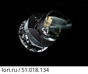An artist's concept of the Planck spacecraft. Стоковое фото, фотограф Stocktrek Images, Inc. / ТАСС / Фотобанк Лори