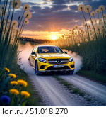 Автомобиль mercedes benz glc coupe. Стоковое AI-изображение, AI-художник Анатолий Володин / Фотобанк Лори