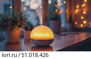 Enjoy a tranquil evening with soft lighting and a gentle aroma filling the air, perfect for relaxation and creating a calming atmosphere. Стоковое AI-видео, аниматор Данила Большаков / Фотобанк Лори