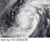 Typhoon Damrey in the western Pacific Ocean. Стоковое фото, фотограф Stocktrek Images, Inc. / ТАСС / Фотобанк Лори